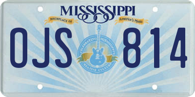 MS license plate OJS814