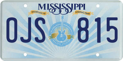 MS license plate OJS815