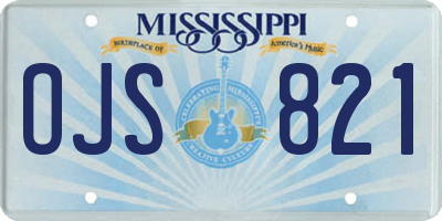 MS license plate OJS821