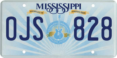 MS license plate OJS828