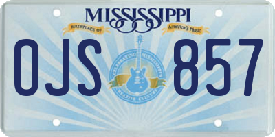 MS license plate OJS857