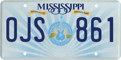MS license plate OJS861