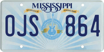MS license plate OJS864