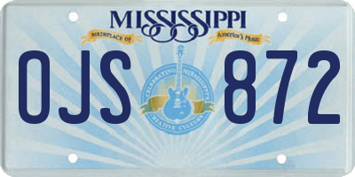 MS license plate OJS872
