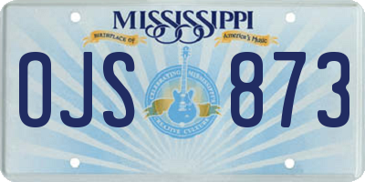 MS license plate OJS873