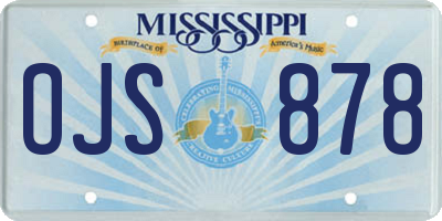 MS license plate OJS878