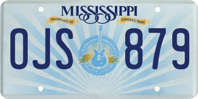 MS license plate OJS879