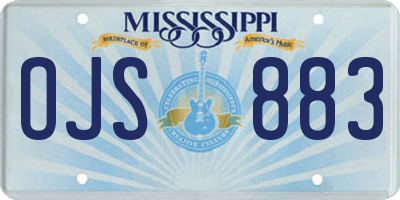 MS license plate OJS883
