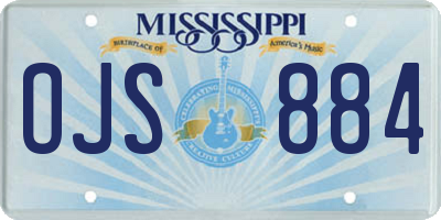 MS license plate OJS884