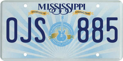 MS license plate OJS885