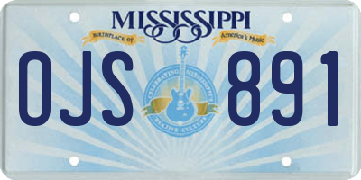 MS license plate OJS891