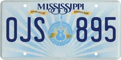 MS license plate OJS895