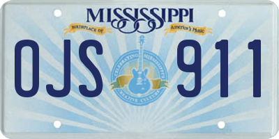 MS license plate OJS911