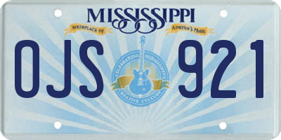 MS license plate OJS921