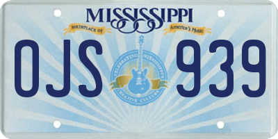 MS license plate OJS939