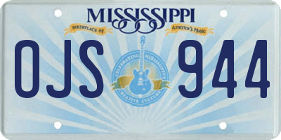 MS license plate OJS944
