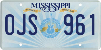 MS license plate OJS961