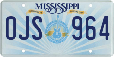 MS license plate OJS964