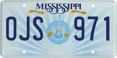 MS license plate OJS971