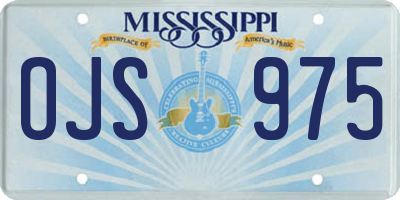 MS license plate OJS975