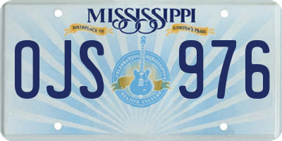 MS license plate OJS976