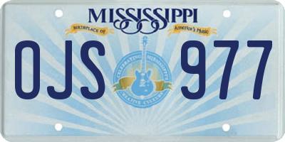 MS license plate OJS977