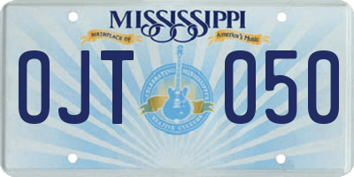 MS license plate OJT050