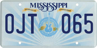 MS license plate OJT065