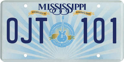 MS license plate OJT101