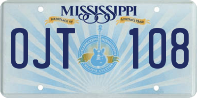 MS license plate OJT108