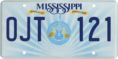 MS license plate OJT121