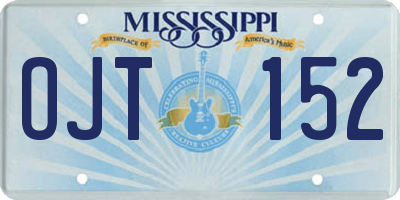 MS license plate OJT152