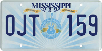 MS license plate OJT159