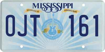 MS license plate OJT161