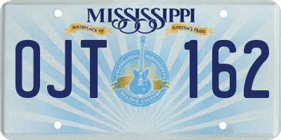 MS license plate OJT162