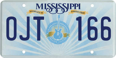 MS license plate OJT166
