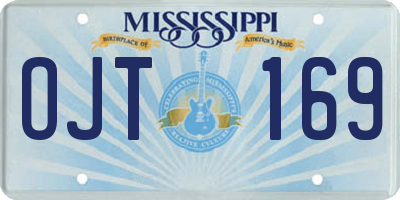 MS license plate OJT169