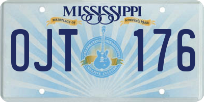 MS license plate OJT176