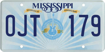 MS license plate OJT179