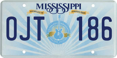 MS license plate OJT186
