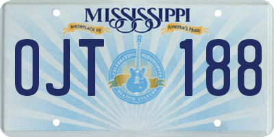 MS license plate OJT188