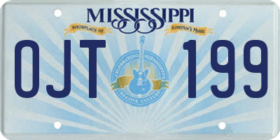 MS license plate OJT199