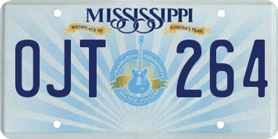 MS license plate OJT264