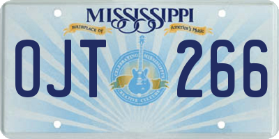 MS license plate OJT266