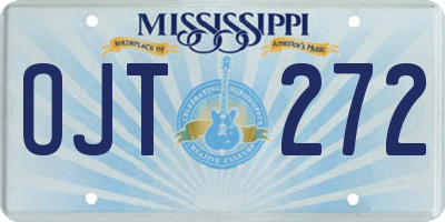 MS license plate OJT272