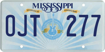 MS license plate OJT277