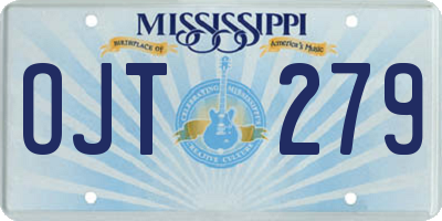MS license plate OJT279