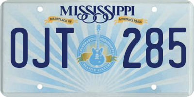 MS license plate OJT285