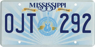 MS license plate OJT292