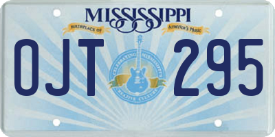 MS license plate OJT295